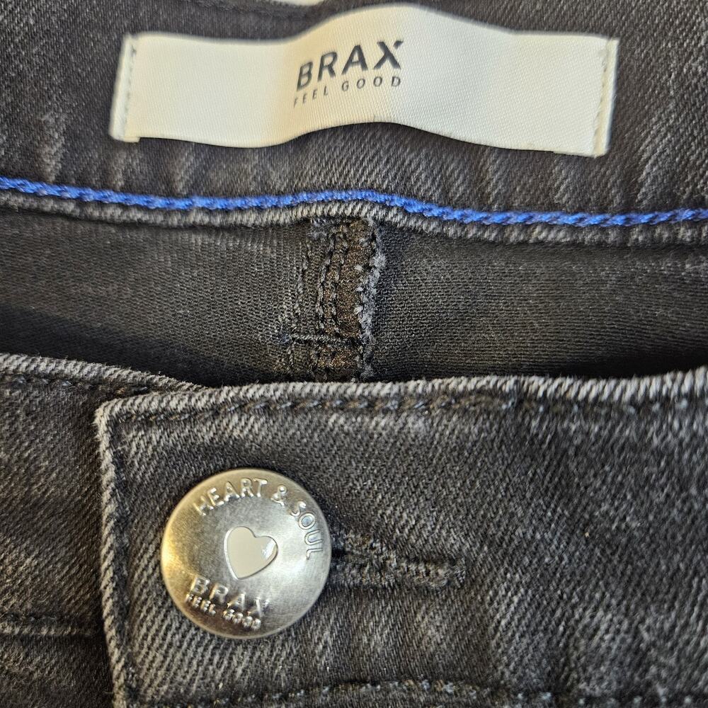 BRAX Feel Good Womens Style Mary Jeans Black Slim Fit Blue Planet 34x32 - Picture 3 of 8